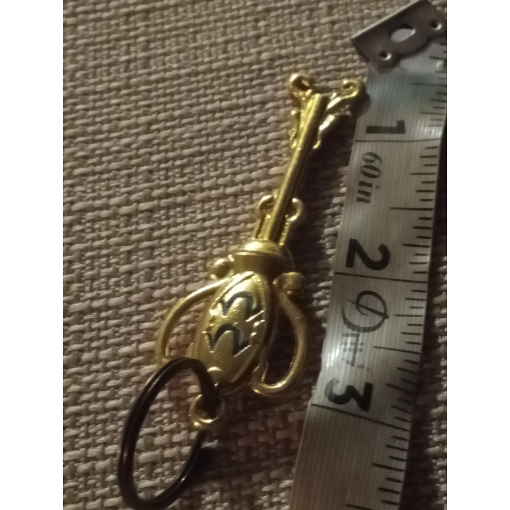 Gold Tone Aquarius Zodiac Key Charm Keychain Pendant Necklace Accessory